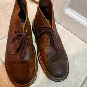Clark's brown booties